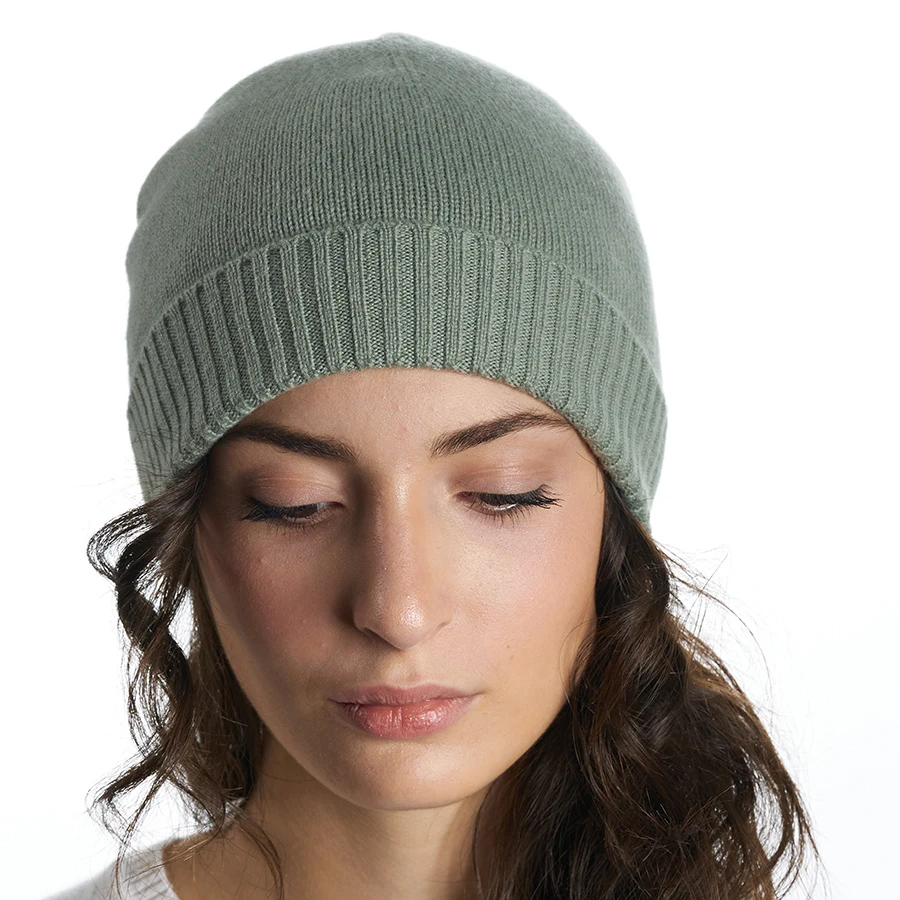 Made in Italy High quality warm cashmere knitted One Size Fits hat for sales