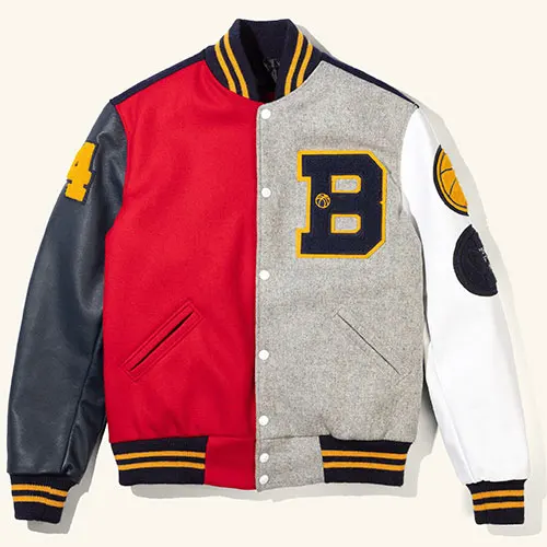 
Wholesale Custom Embroidered Chenille Patches Varsity Jacket Wool Body Leather Sleeves Letterman Baseball College Varsity Jacket 