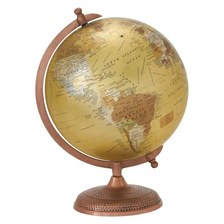 Globes Designer with Antique Copper  Stand World Globe