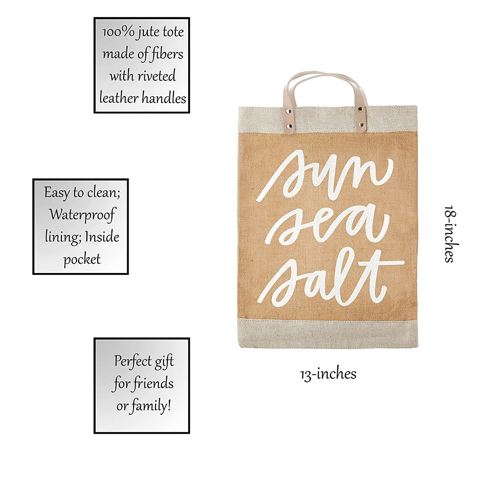 Hot selling items of eco friendly jute shopping bag