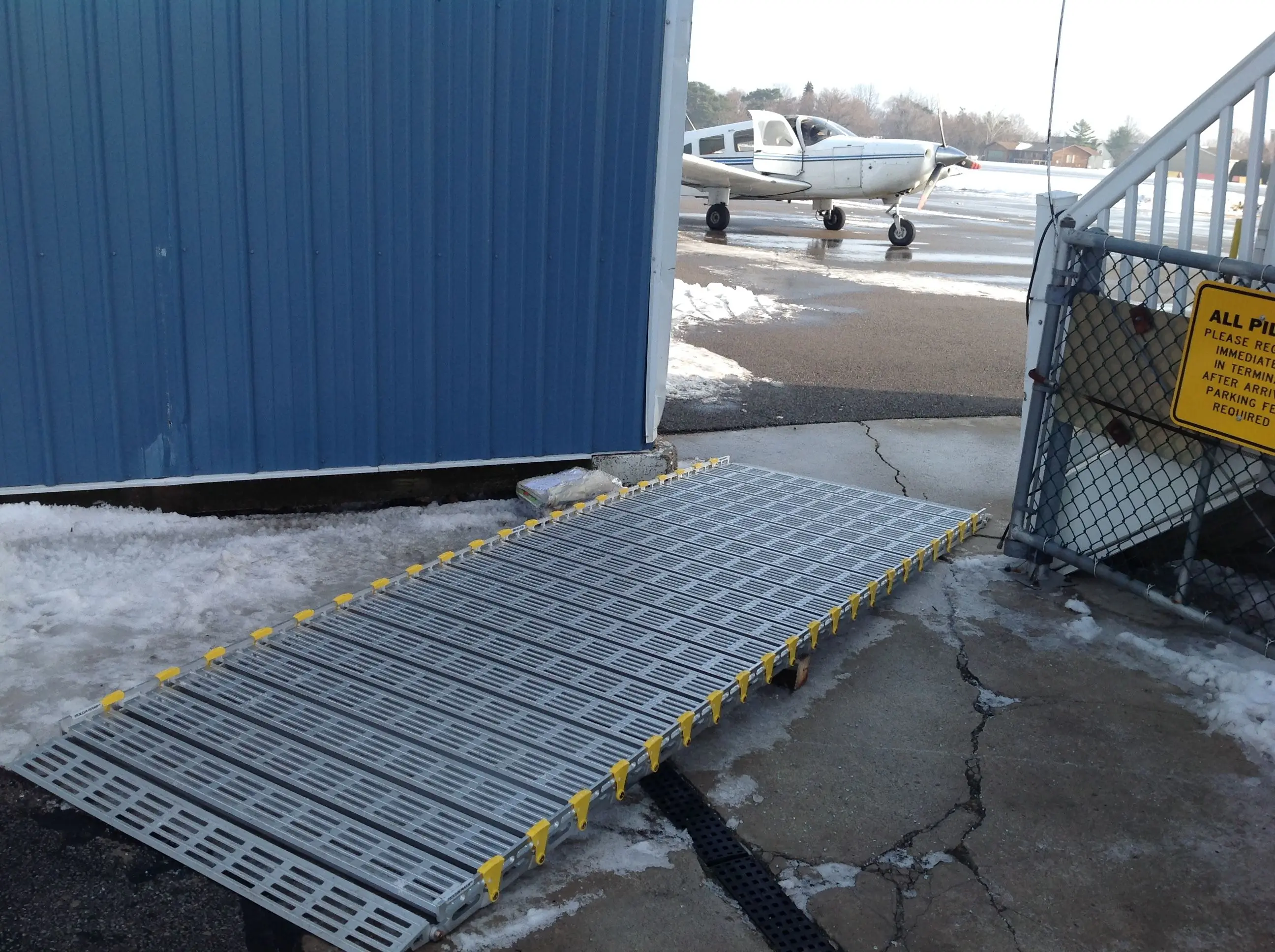 
Multipurpose Roll-A-Ramp Portable Aluminum Ramp 48 Inch Wide Sleek Look 