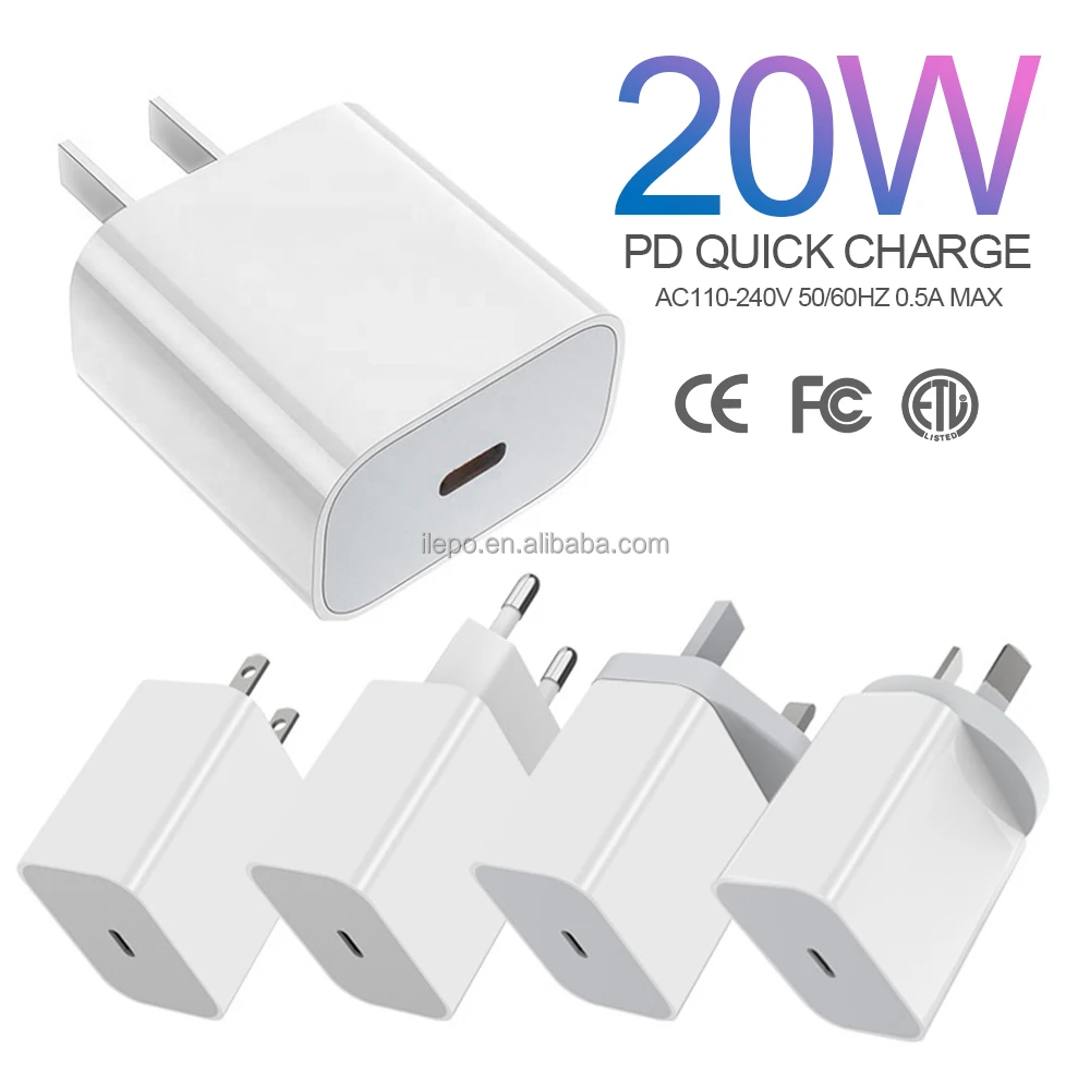 20W PD Fast Charger For iPhone 12 11 Xs Xr Pro Max 8 Usb C Adapter Charger Type C Quick Charging QC3.0 For Xiaomi Huawei
