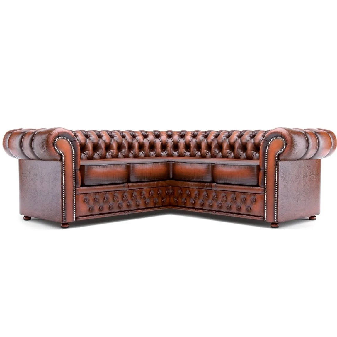 Chesterfield L Shape Modern Leather Sofa Set Sectional Living Room Sofas