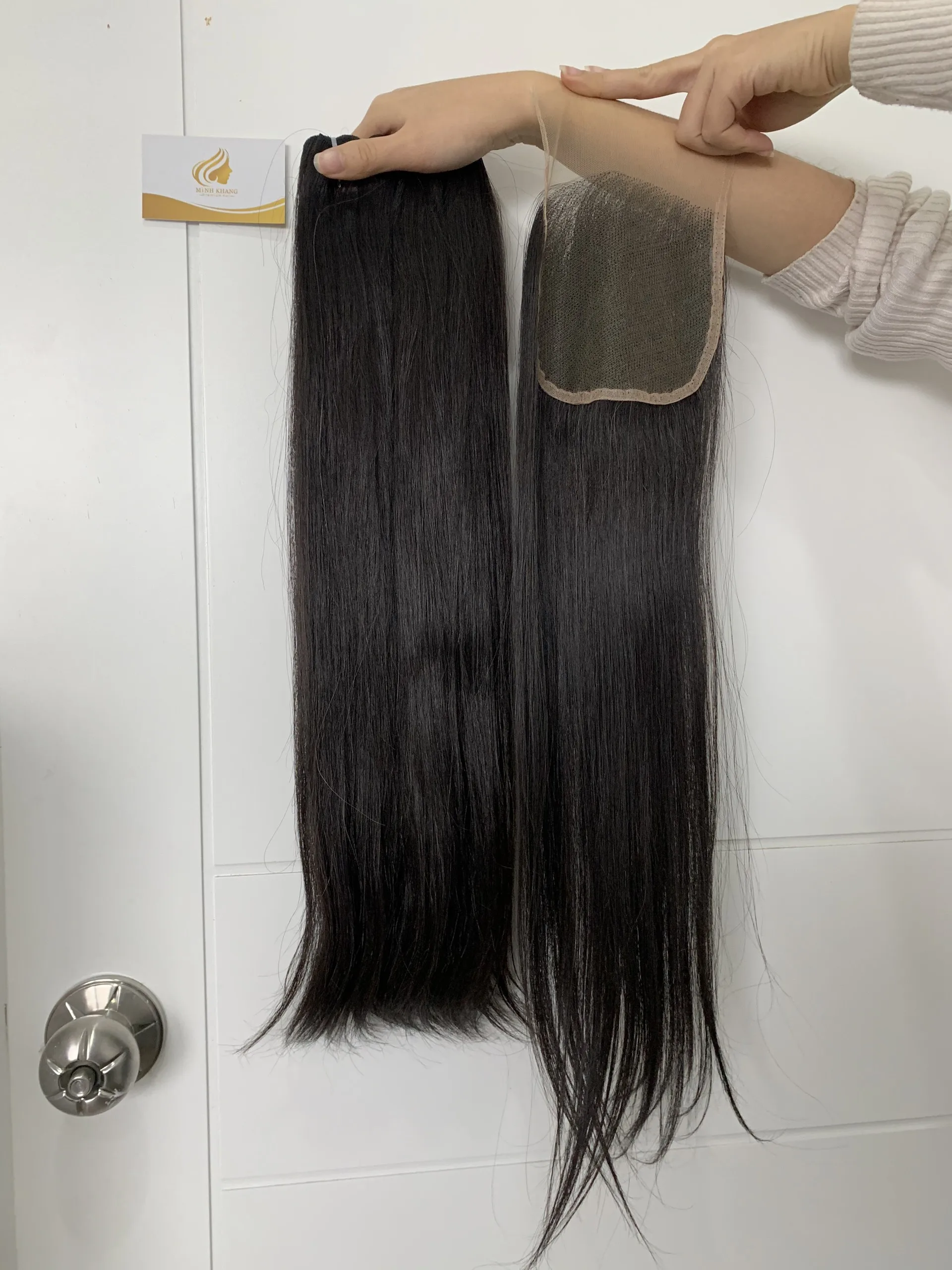 Натуральные черные пучки высококачественный пробный заказ крупный производство вьетнамских волос