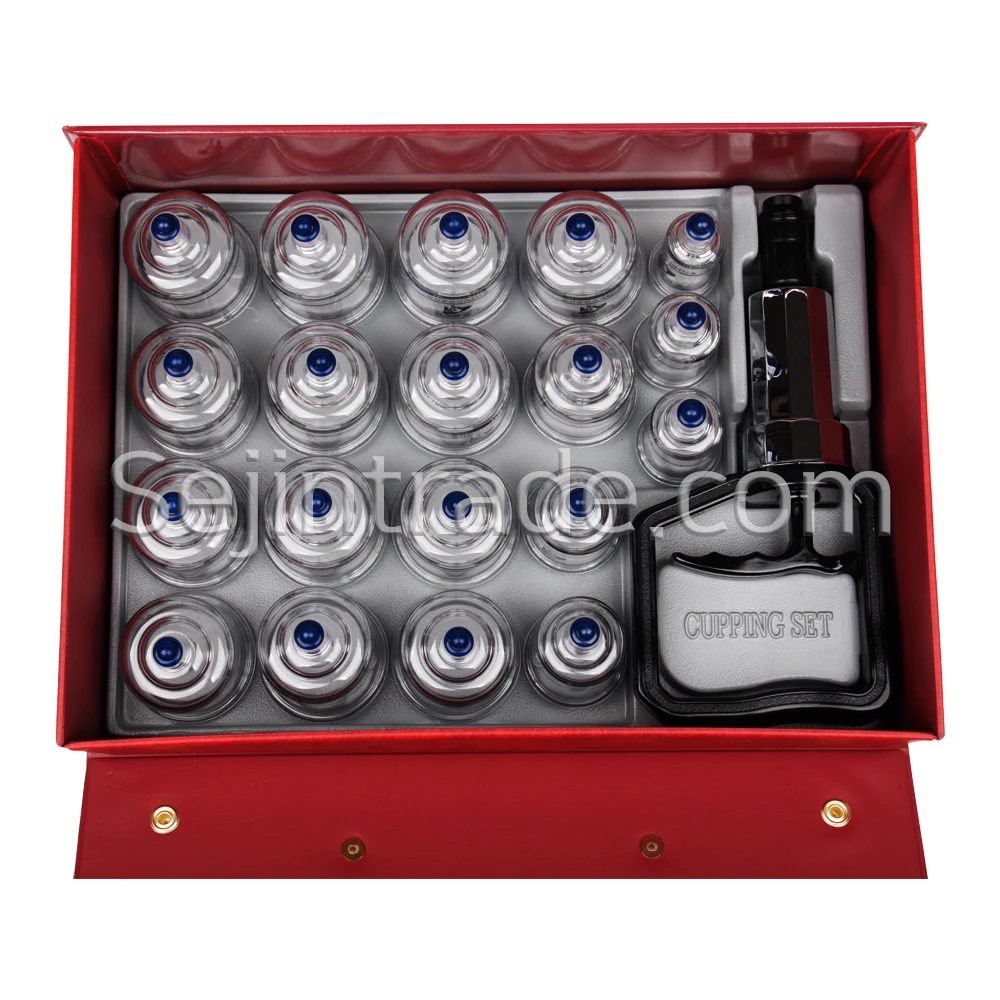 HANSOL Cupping Set(19cups) Hijam High Quality Sterilized Plastic Vacuum Suction Cupping Set 1 Box Chinese Medicine Apparatus