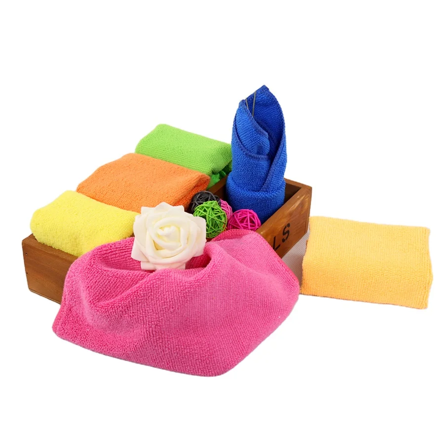 
water absorption tea towel promotion cheap microfiber kitchen towel 