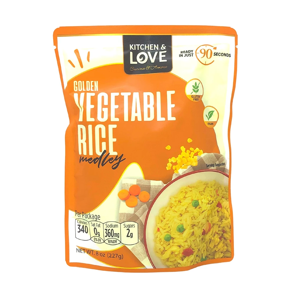 Kitchen & Love Golden Vegetable Rice Medley 8 Oz Ready In Just 90 Seconds Vegan and Gluten Free