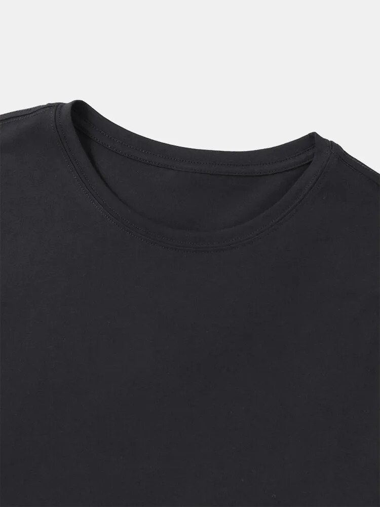 Mens Line Drawing Building Print Cotton Short Sleeve T-Shirts