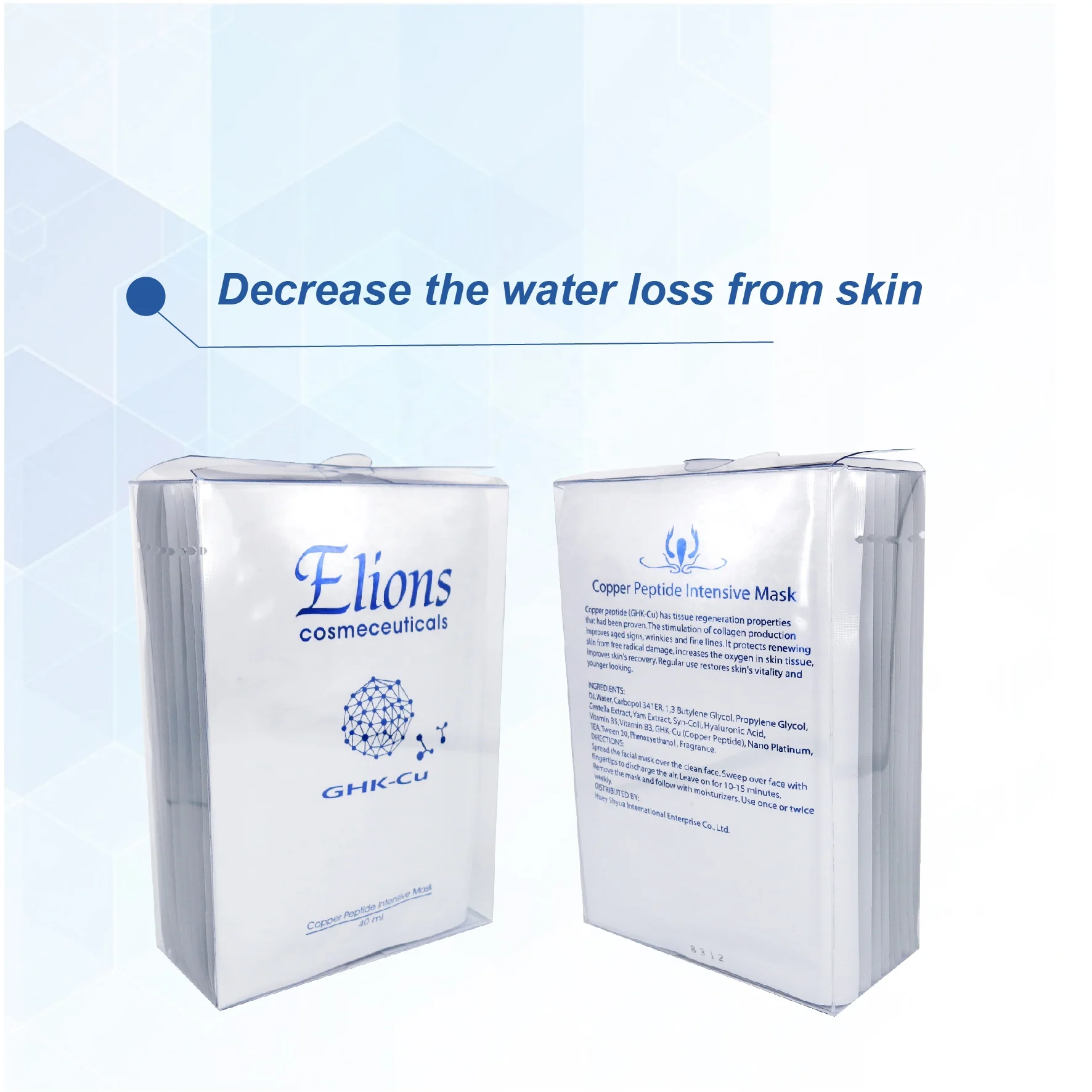 Age-Defying Facial Sheet Mask Copper Peptide Nano Platinum Moisturizer Collagen Infused Anti-Wrinkle Whitening Lifting Face