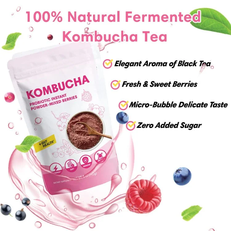 Instant Kombucha herbal extract detox tea power supplement for men women unisex kombucha scoby drink