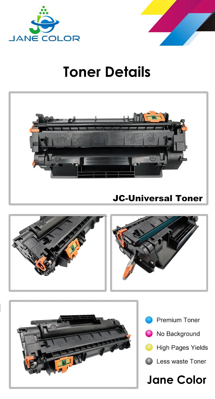 Jane Color For Q7553A 53A 53X 49A CRG115 315 515 715 use for P2011 P2012 P2013 P2014 P2015dn M2727 for laser toner