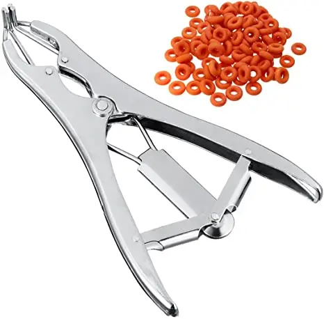 Хирургические инструменты кастрационный эстратор с резиновым кольцом аппликатор пластиковая лента разных цветов для кастрации