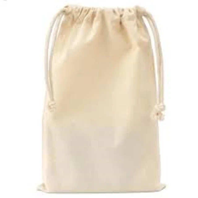 Heavy Duty Wholesale Dubai Organic Cotton Canvas Fabric Drawstring Muslin Bag