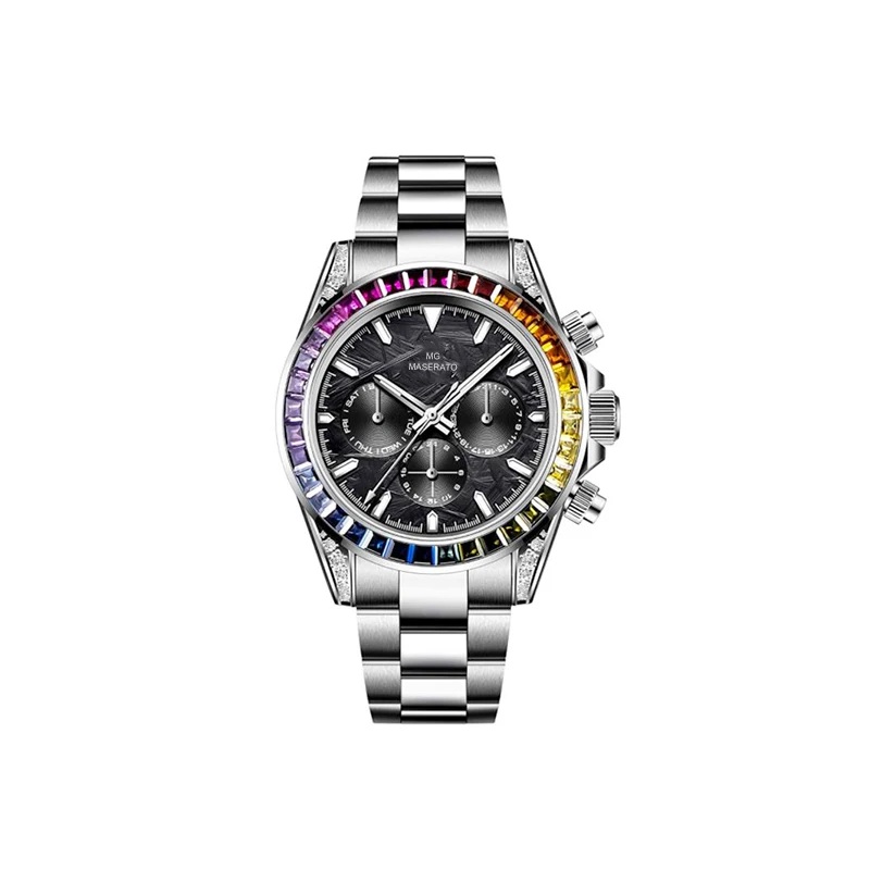 Мужские Роскошные часы от лучшего бренда MG OEM из нержавеющей стали мужские производителя 2021 Кварцевые Спортивные Повседневные кварцевые