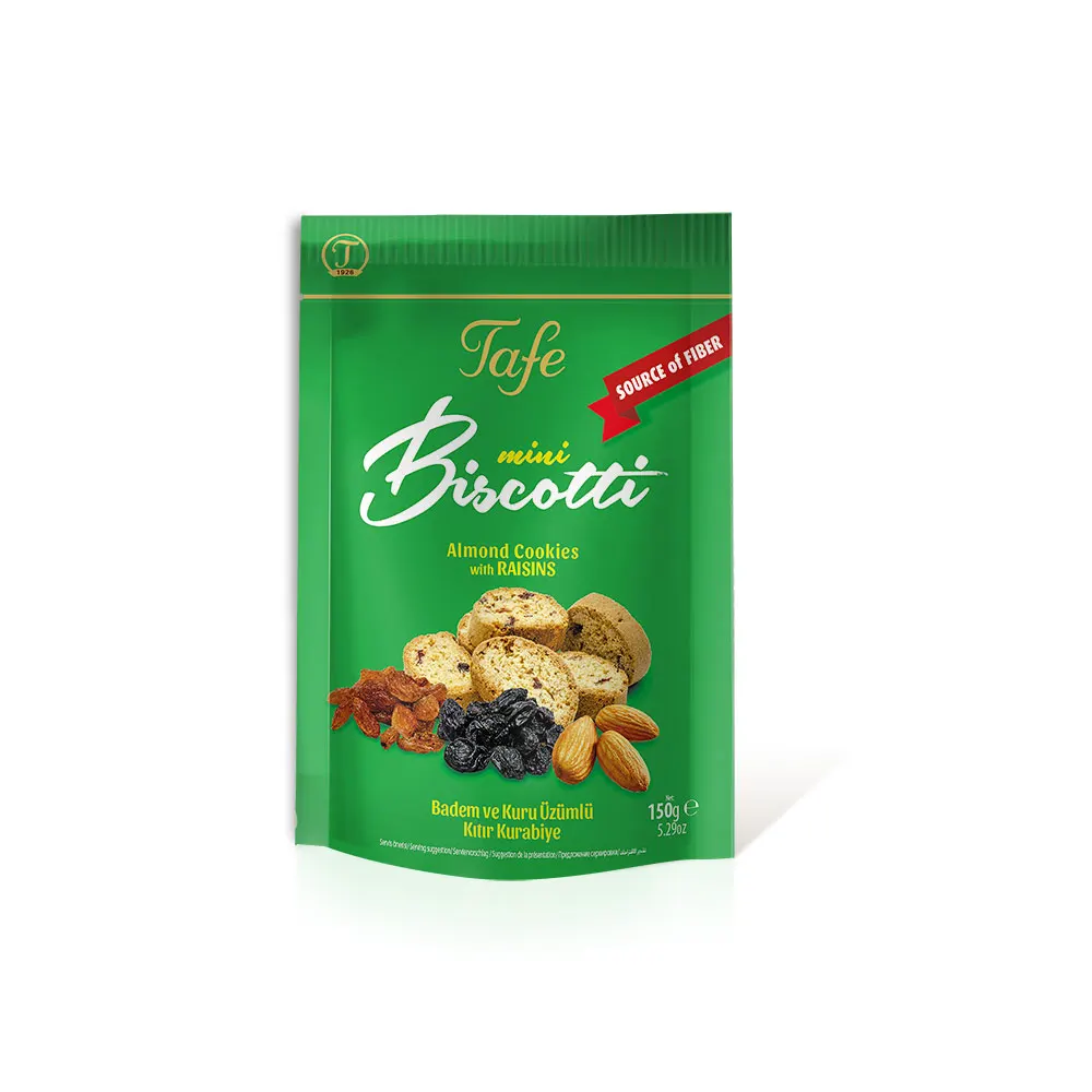 Хрустящее печенье Tafe Biscotti с миндалем и изюмом 120 г-353 код