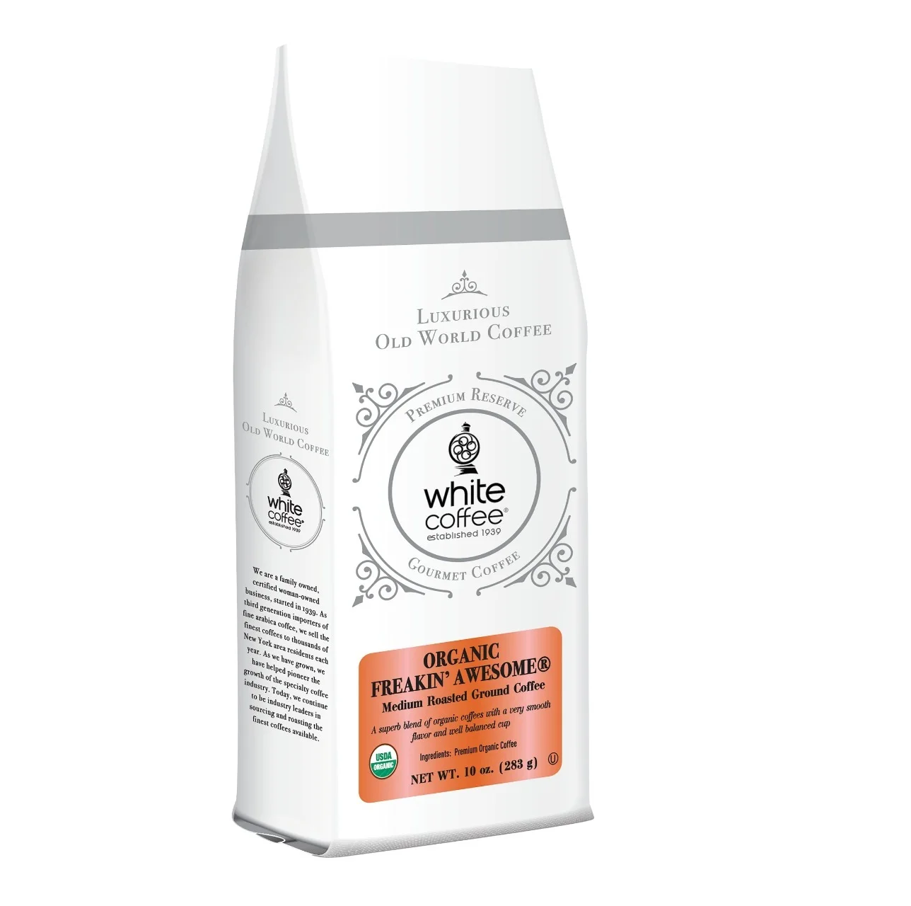 All Fresh Roasted Coffee Is Kosher Certified, Sustainably Sourced and Proudly Roasted, Blended, and Packaged in USA.