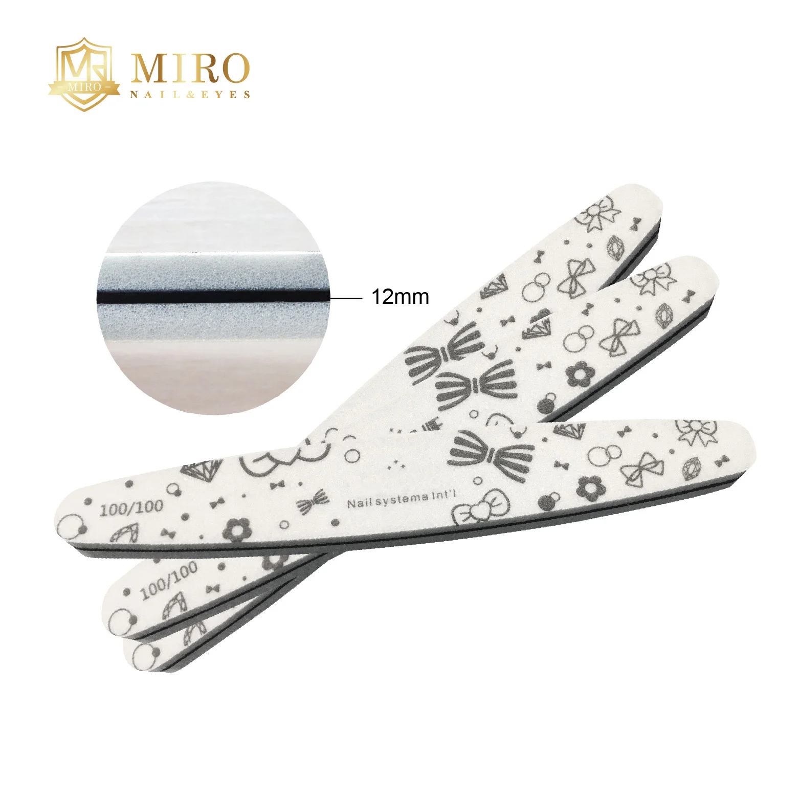 5325 Made in Taiwan Professional Manicure Double Side sand paper Nail File