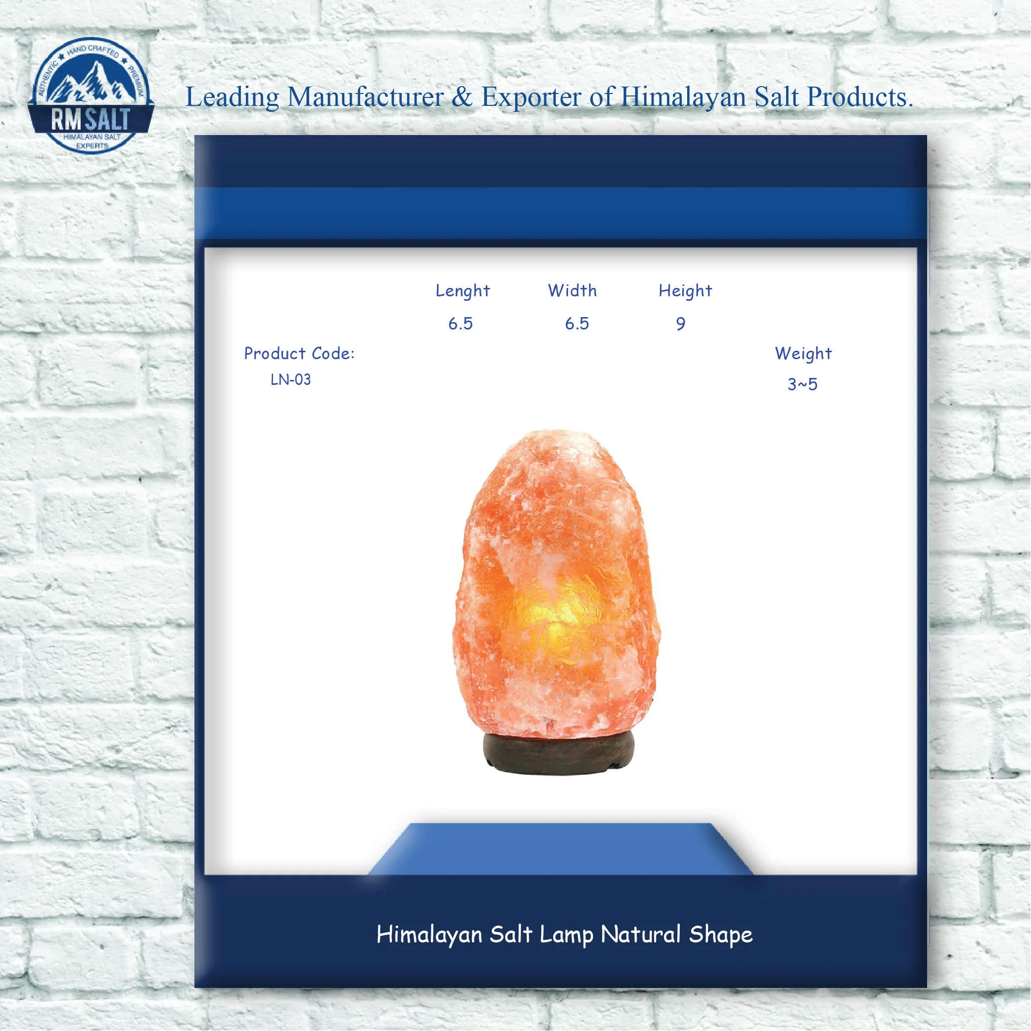 
 Гималайская соляная лампа естественной формы 3 ~ 5  