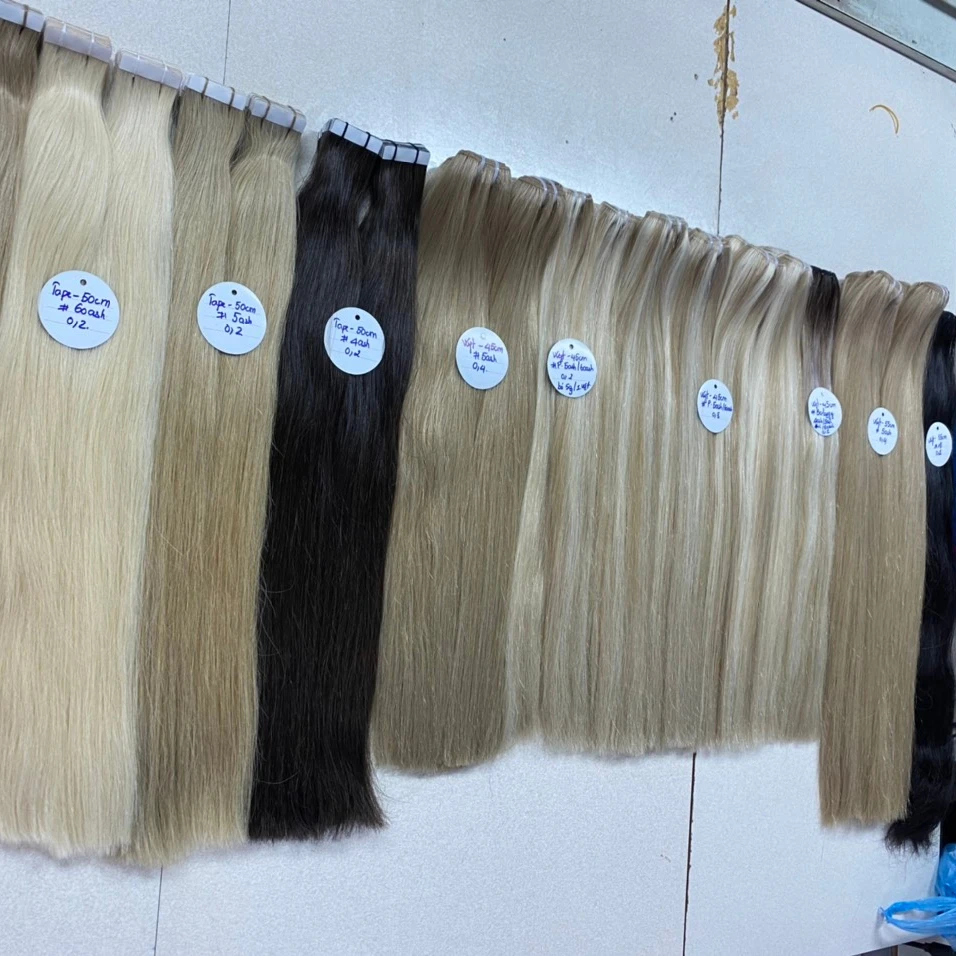 Human hair Bundle Hight Quality Double Drawn Straight Wavy Hair Virgin Raw Unprocessed good for Hair Extensions Wigs