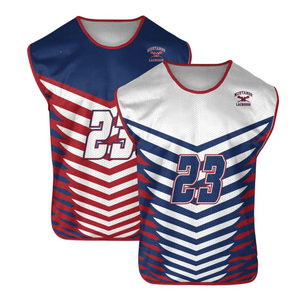 Custom made sublimation reversible lacrosse pinny
