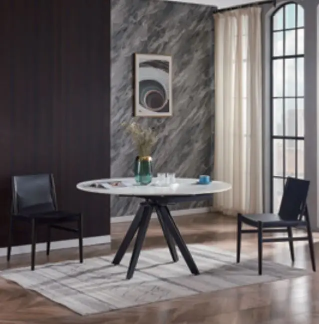 Top Quality  Luxury Home Decoration Furniture Stone Circular & Boat Shape B5418 Ring Shaped Extensive Dining Table