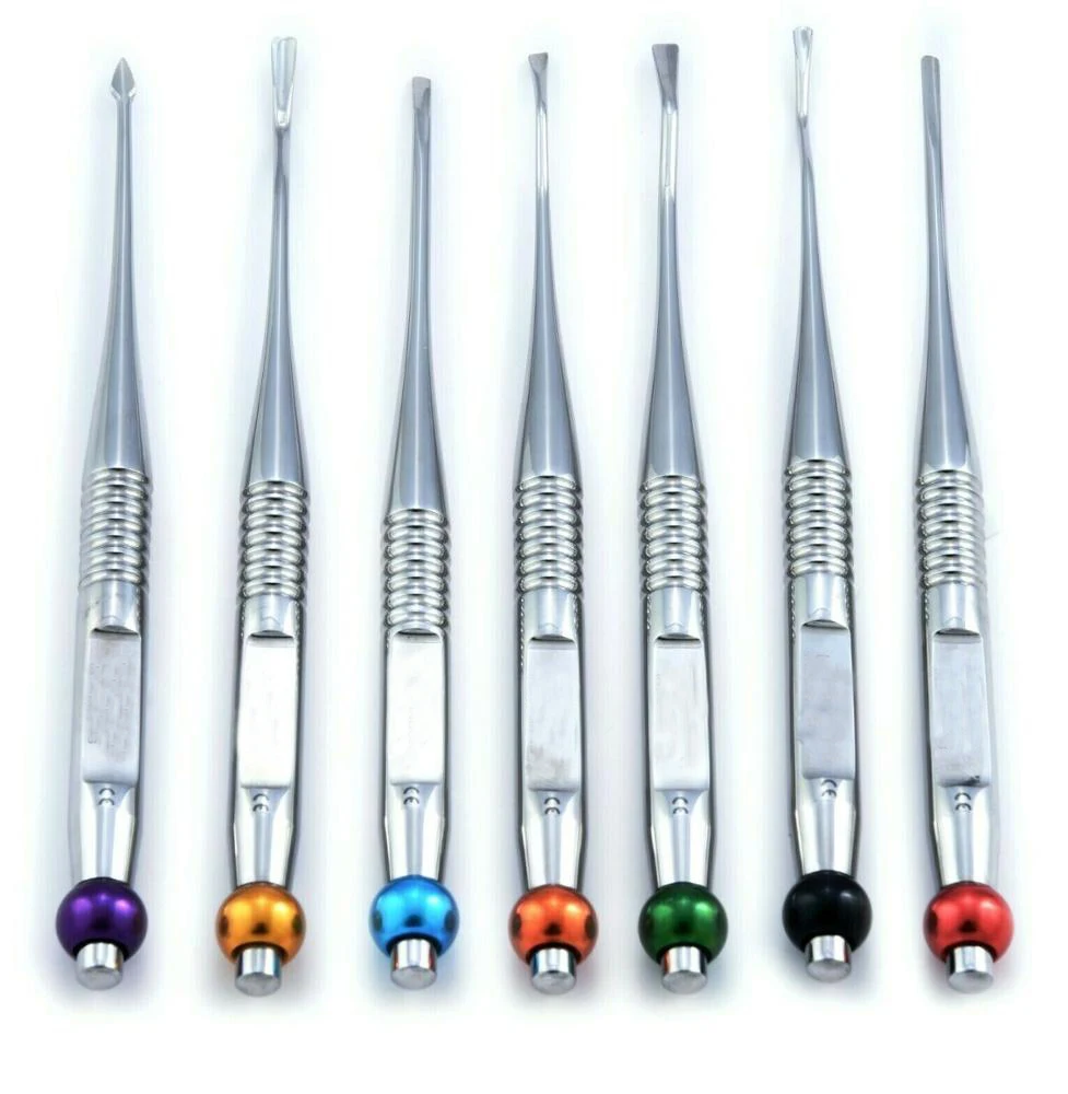 Набор из 7 роскошных лифтов PDL с точными наконечниками Стоматологический Хирургический ветеринарный CE