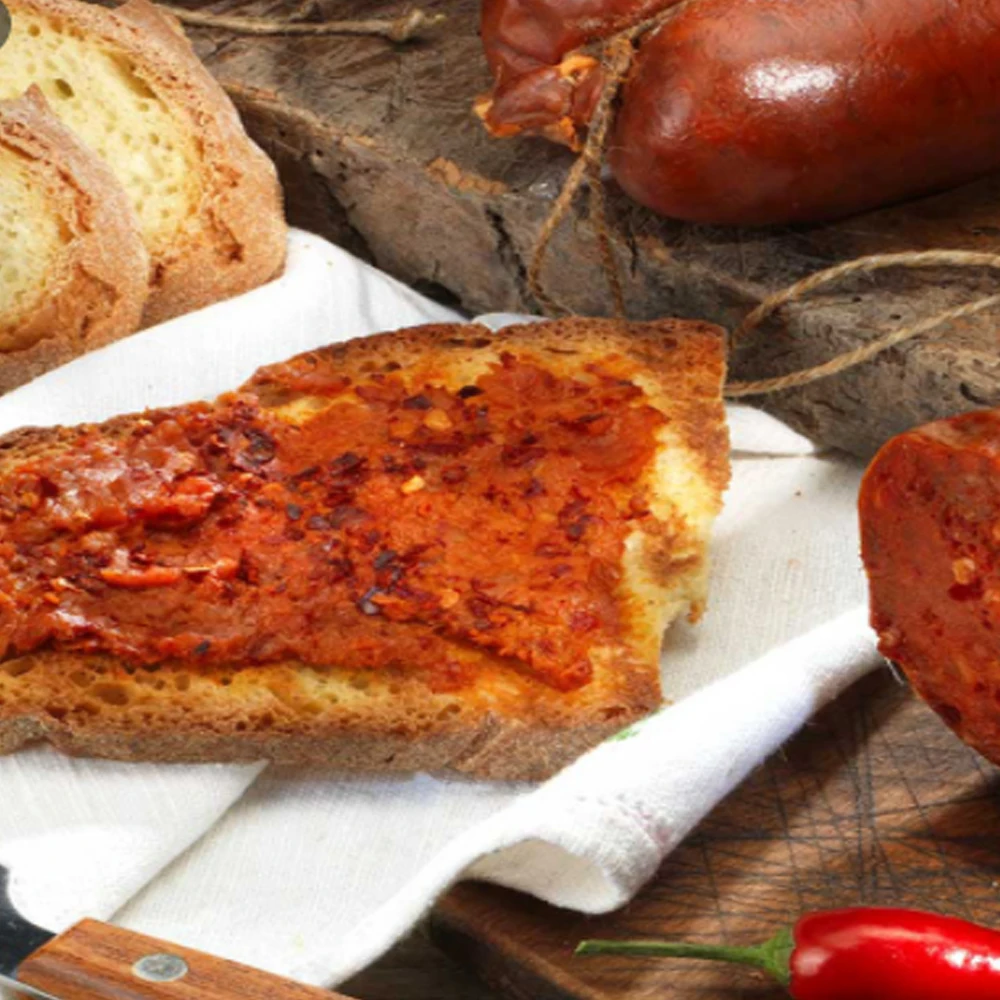 Высококачественная сушеная итальянская Nduja of Aspromonte черная свинина для стола