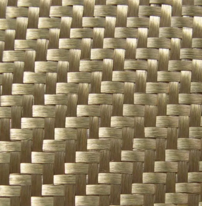 golden reflection fiberglass carbon fiber fabric in Plain