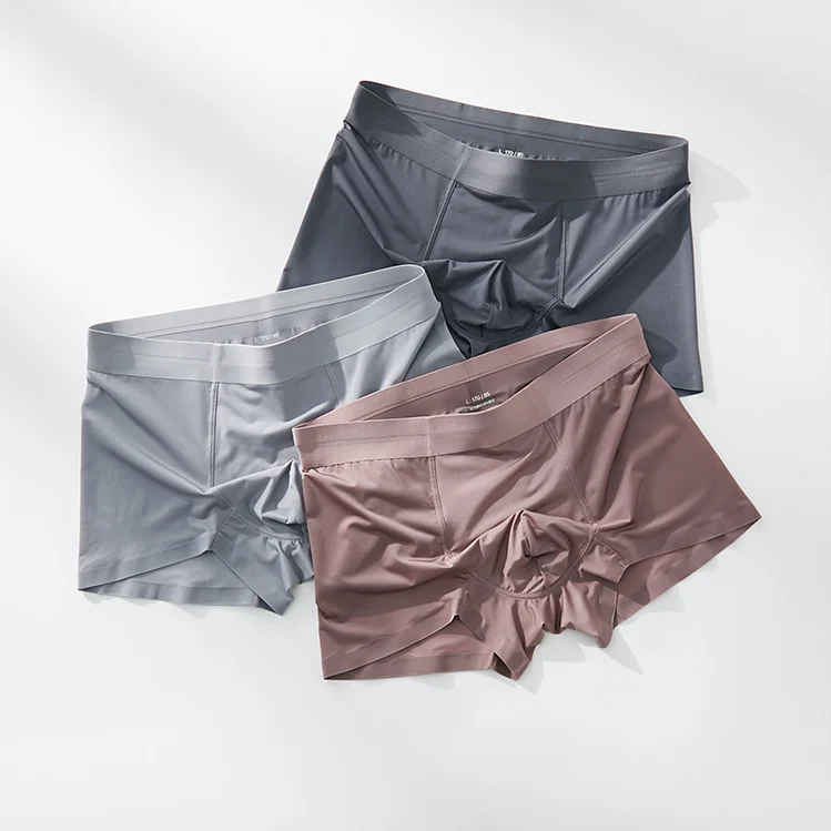  Men Ice Silk Cozy Breathable and Seamless Munafie Underwear Brief boxer