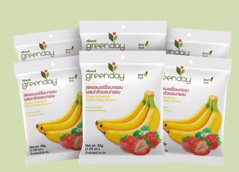 Greenday Crispy Sstrawberry Mixed Banana 30g. (1x3x12)