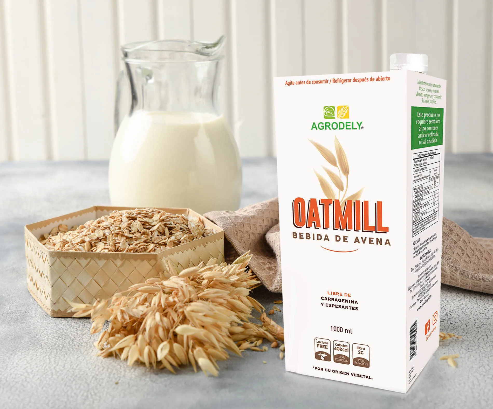
Gluten Free Healthy For Children OatMill Drink By Agrodely High Nutritional Content 