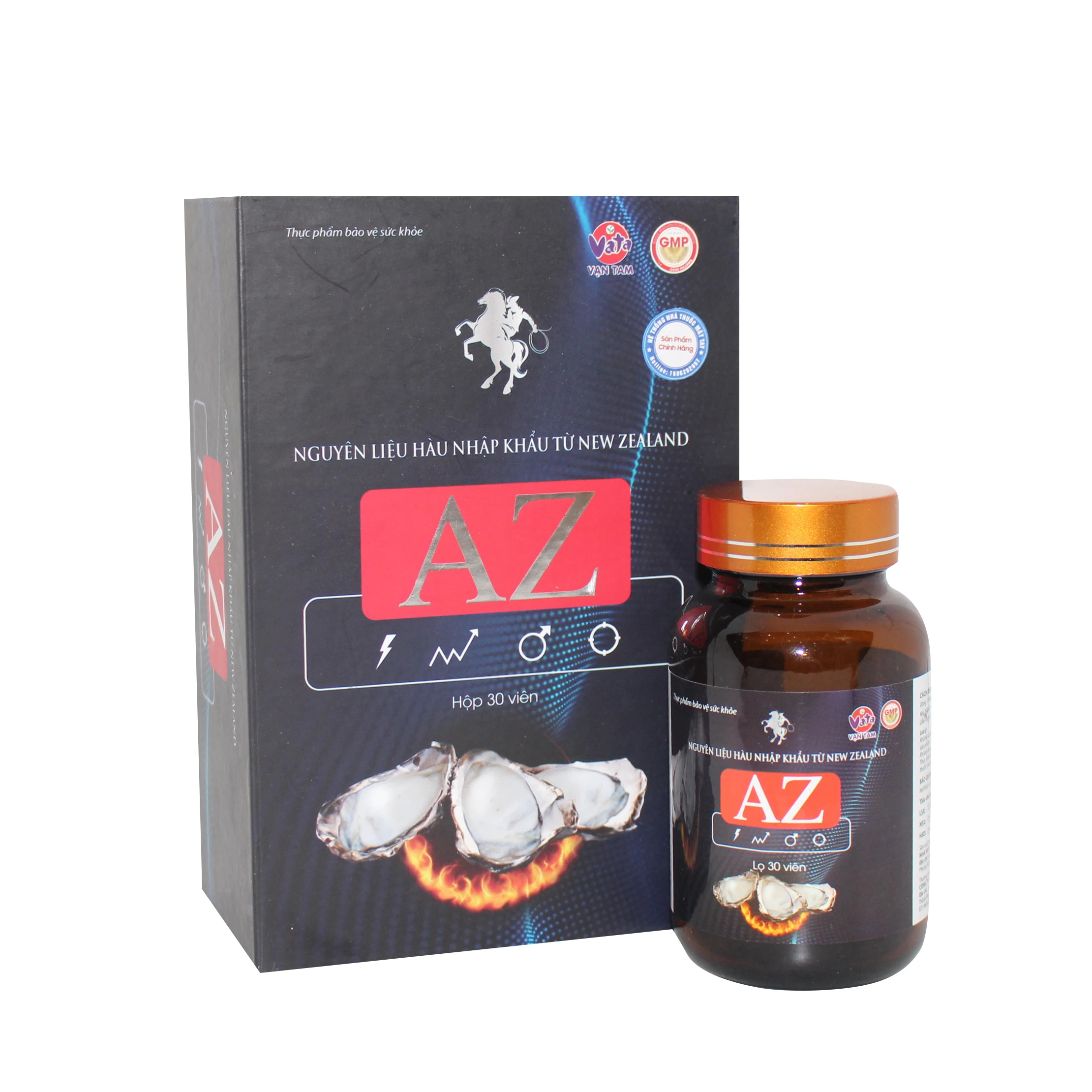 
Sea Oysters AZ - Van Tam - Box of 30 Capsules - Kidney, Gluttonic, Enhancing Male Vitality 