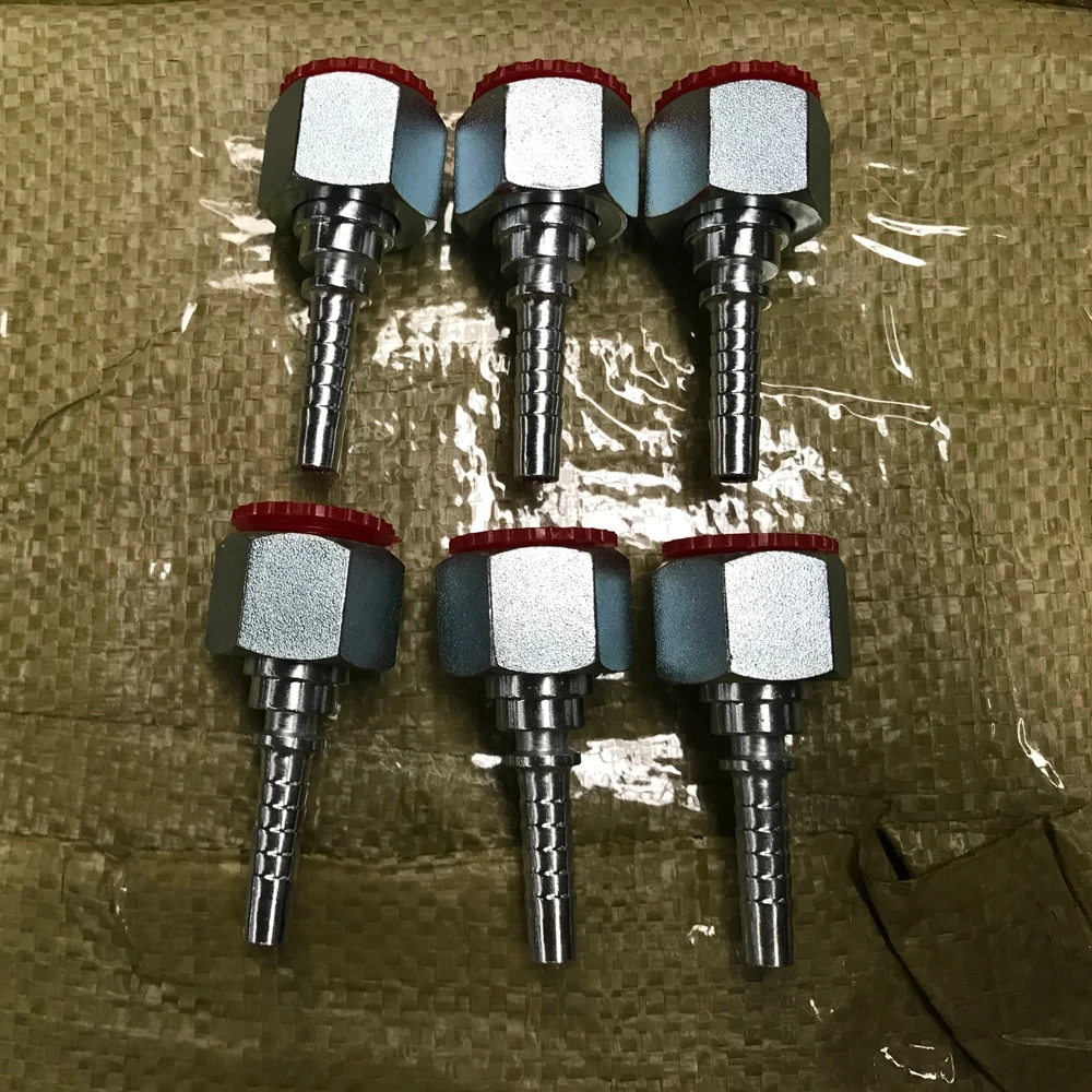 Flange connector hydraulic hose fittings coupling straight 6000pis pipe fitting for excavator