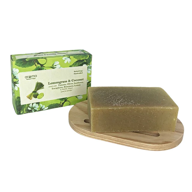 Natural handmade Soap Lemongrass Soap natural Anti Acne Bright Smooth Moisturizing Relax Antioxidant Youthful body scrub