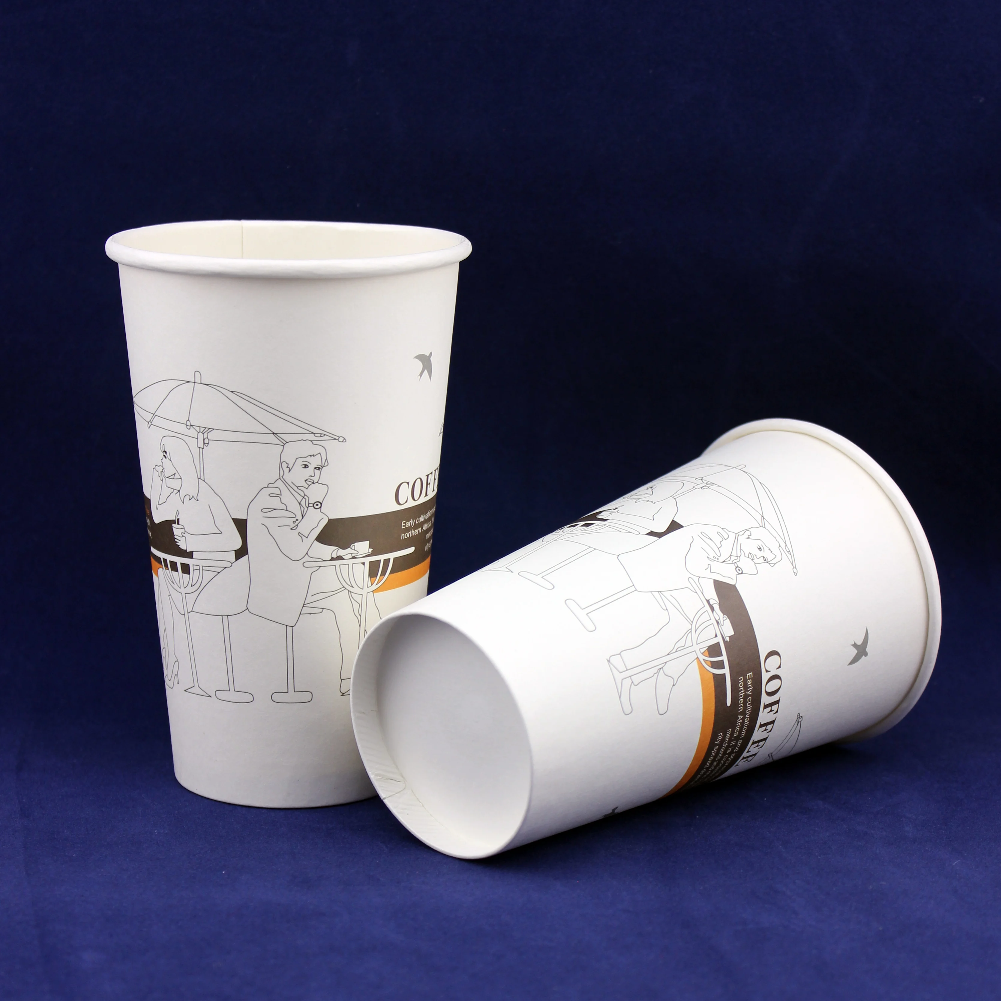 16 oz 520ml 2020 Hot Selling Custom fashion  Disposable Coffee paper Cup