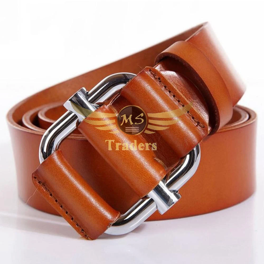 Ремень из натуральной кожи мужской роскошный мягкий Регулируемый с круглой пряжкой простой в использовании