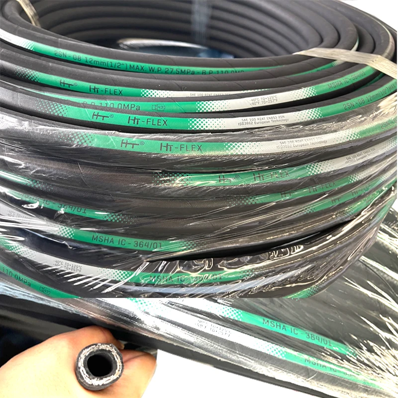 Гидравлический шланг высокого давления для экскаватора гибкий резиновый Масляный SAE R1 R2