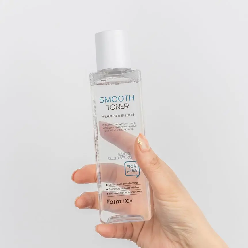 Korea cosmetic FARMSTAY SMOOTH TONER PH 5.5 remove dead skin AHA BHA PHA Kbeauty made in korea