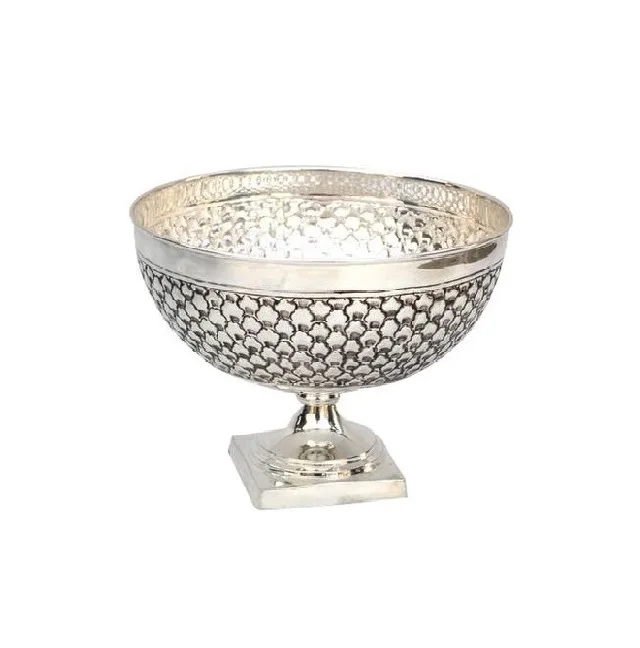 Hammered New Design Round Bowl Copper plated Fruit serving bowl big fruit server bowl and dishes Home And Restaurant