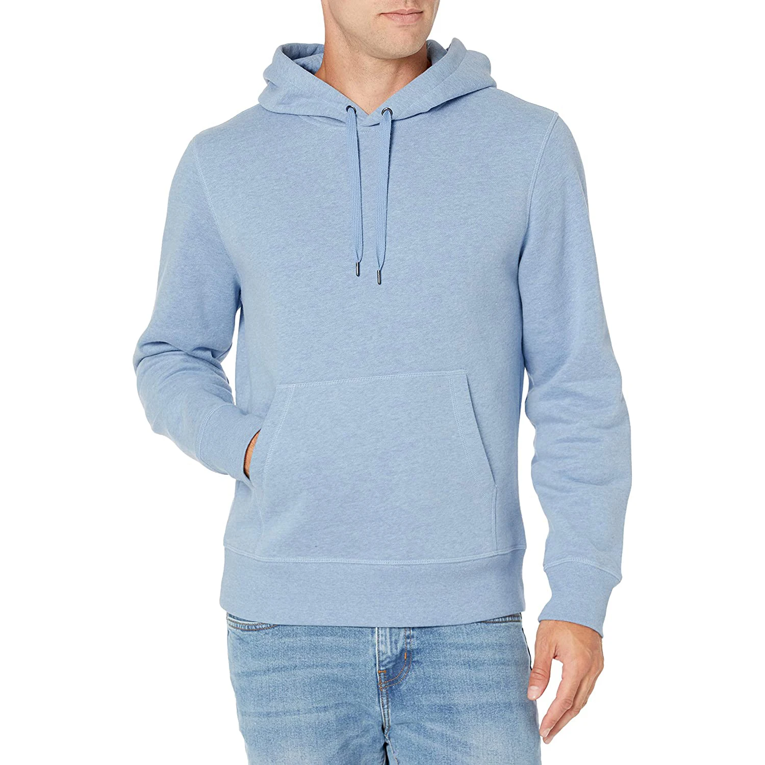 Customized Pullover Embroider Kangaroo Pocket Logo Cotton Wholesale Logo Printed Men Hoodies