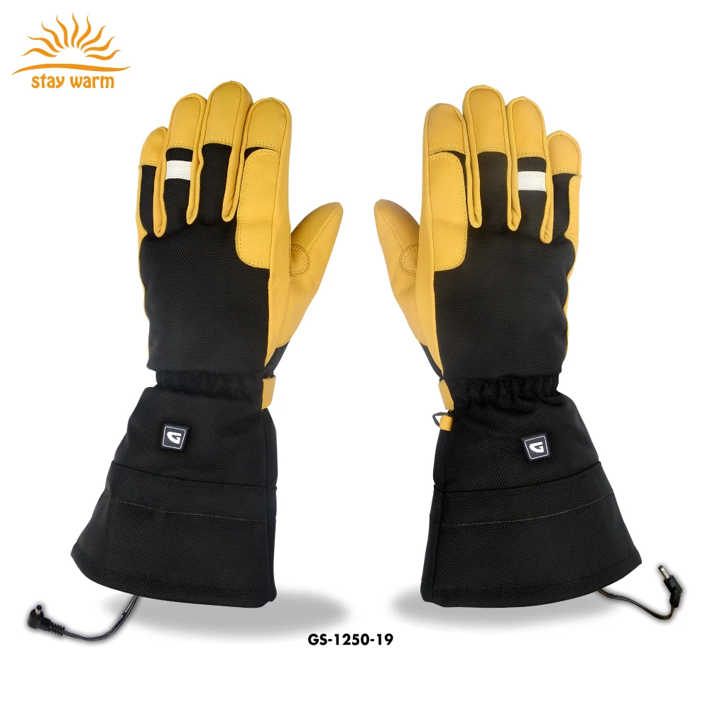 Перчатки мужские кожаные с подогревом