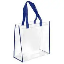 Top quality Reusable clear  eco- friendly custom design transparent shopping tote PVC bag in Vietnam