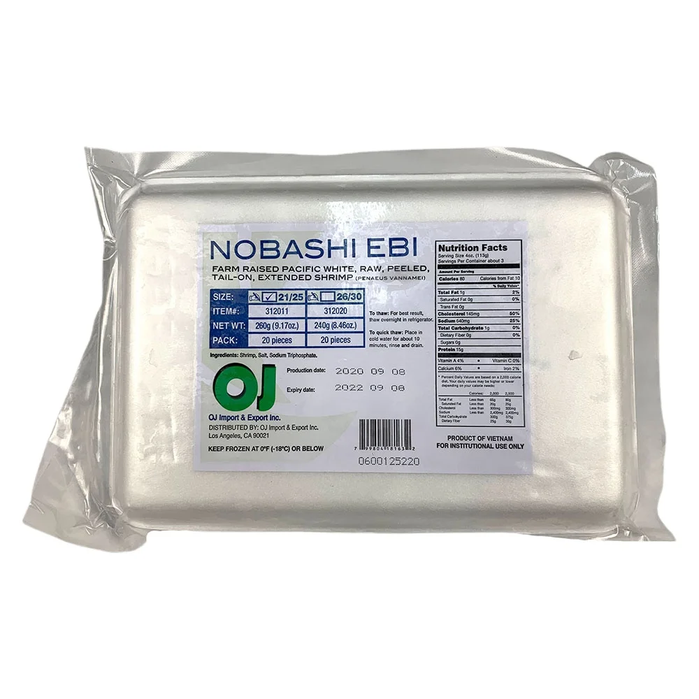 
frozen whole white vannamei shrimp vannamei shrimp price Nobashi Ebi shrimp farm 26/30 