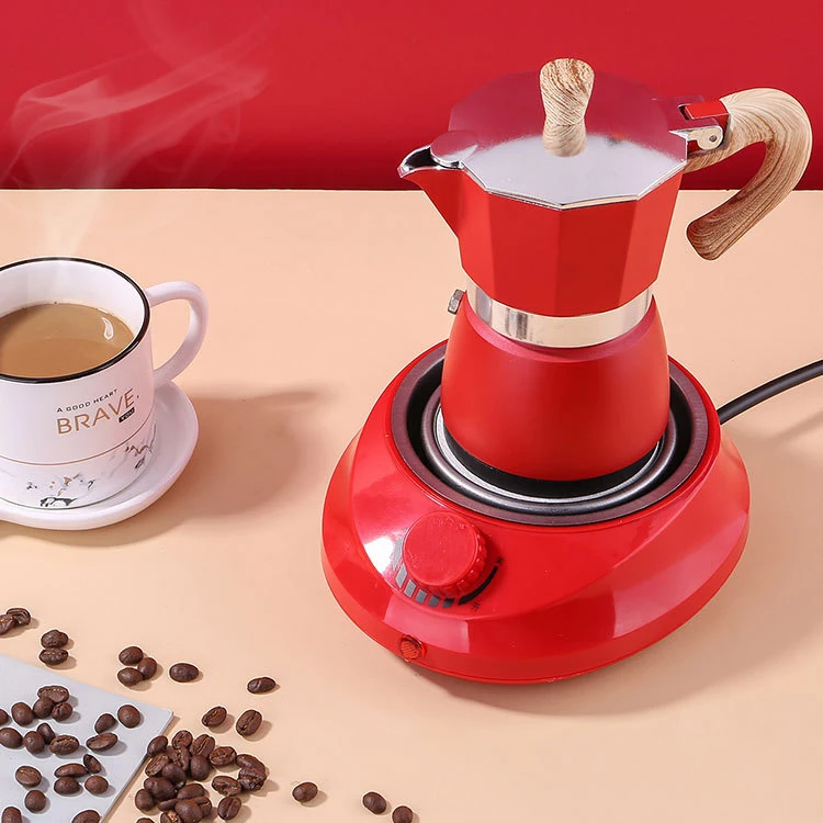 Hot Sale Aluminum Hotel Kettle Handle Turkish Drip Boiler Lid Mocha Pot Coffee Maker