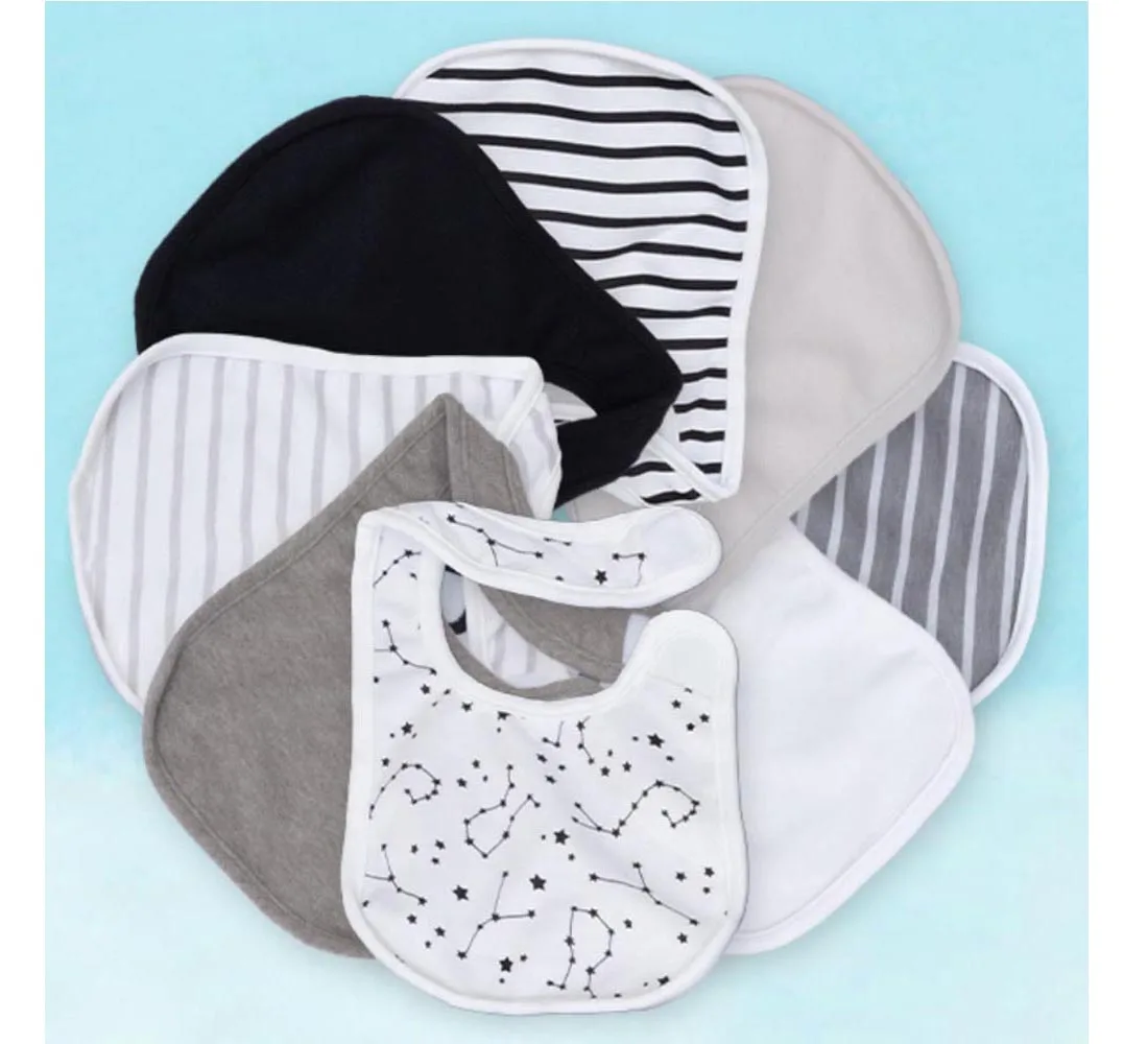 OEM High Quality Wholesale Custom 100% Organic Cotton Bandana Baby Bibs
