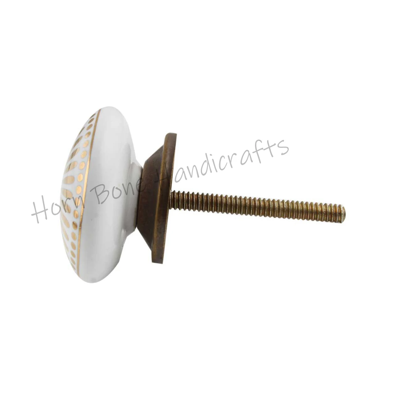 High Quality Golden Wheel Flat Ceramic Dresser Knob Cabinet Knob Cupboard Porcelain Knobs for Dresser/Cabinet and Drawers