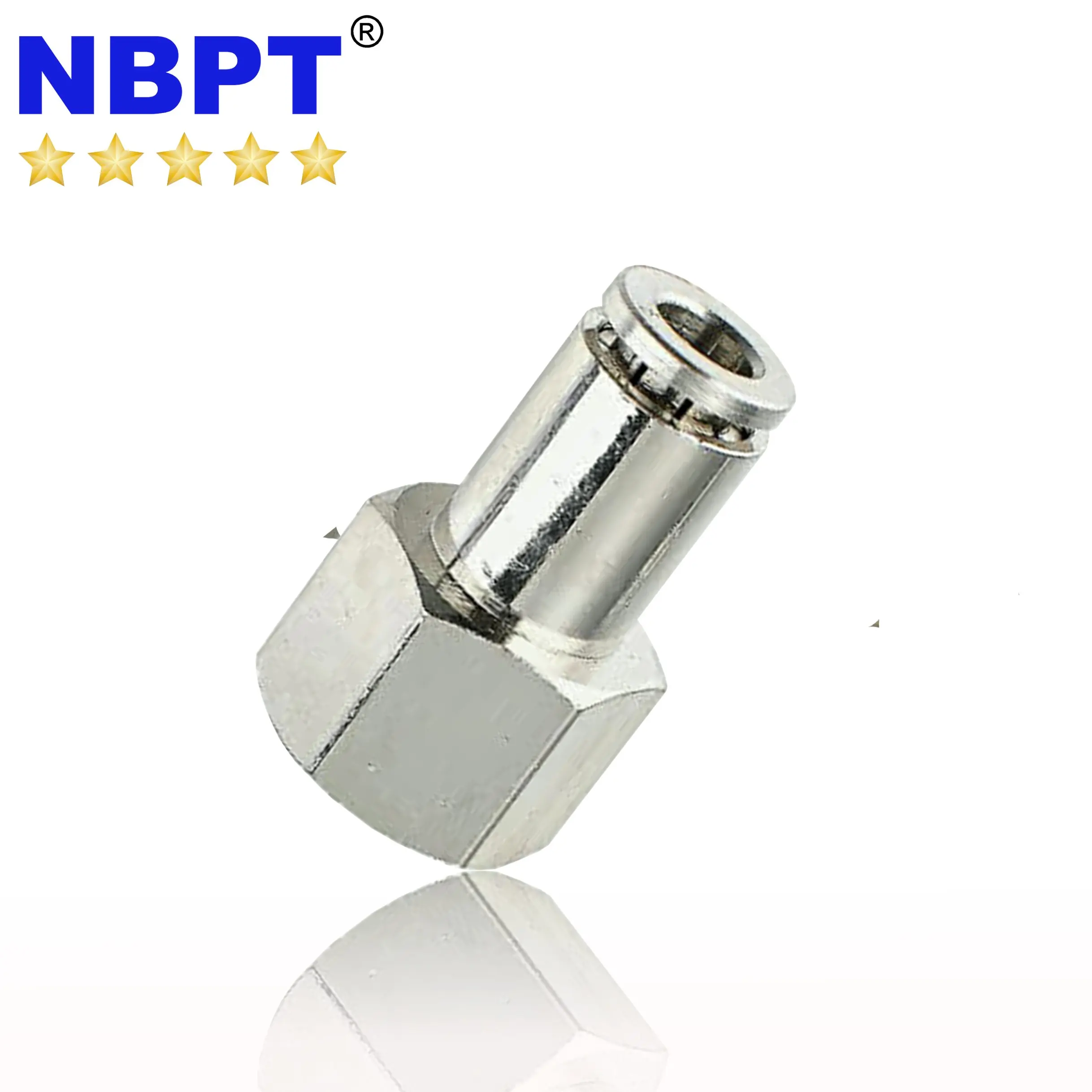 Латунный прямой пневматический Фиттинг с внутренней резьбой 5/32, 1/4, 5/16, 3/8, 1/2 NPT для быстрого подключения