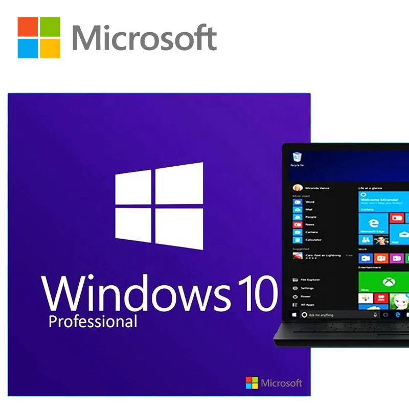 100% Working Microsoft windows 10 Pro key 64 bit DVD OEM Package windows 10 professional FPP coa sticker