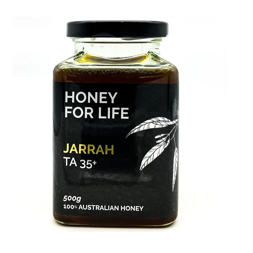 
500g Nutty TA35+ Premium Jarrah Mono-Floral Honey In Mason Jar Packaging From Australia 