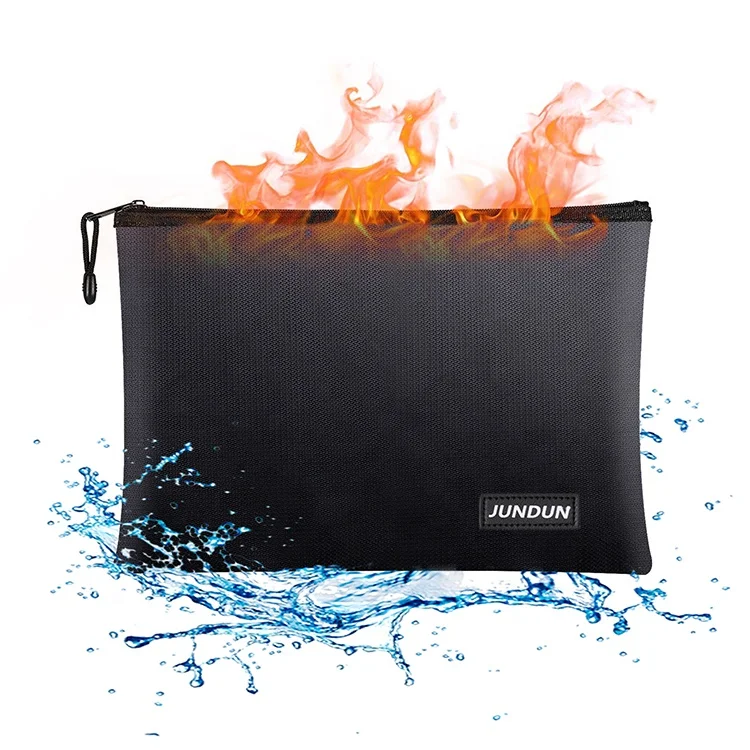 Hot sale  Custom Safe For Money Passport Fire Resistant Document Fireproof Safety Bag Fiberglass Waterproof Durable